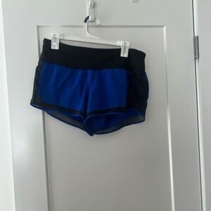 Lulu LemonWomen's Black and Blue Athletic Shorts